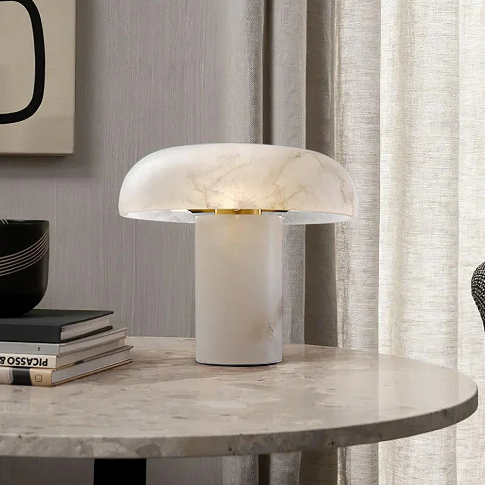 Mushroom Type Alabaster Table Lamp