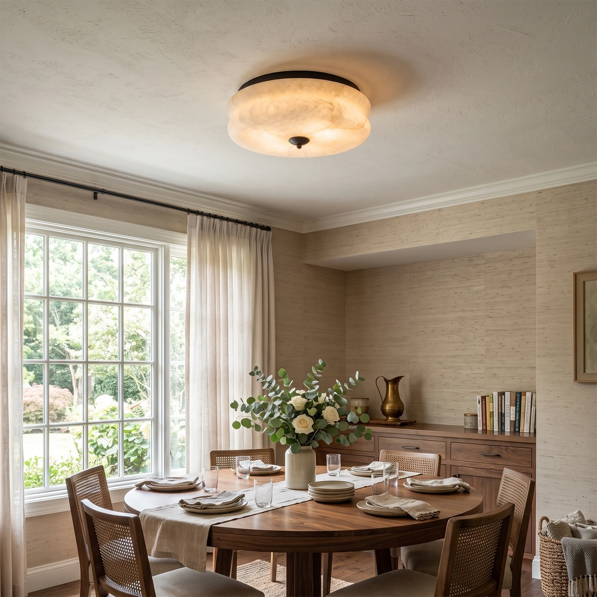Nimbus Alabaster Flush Mount Ceiling Light