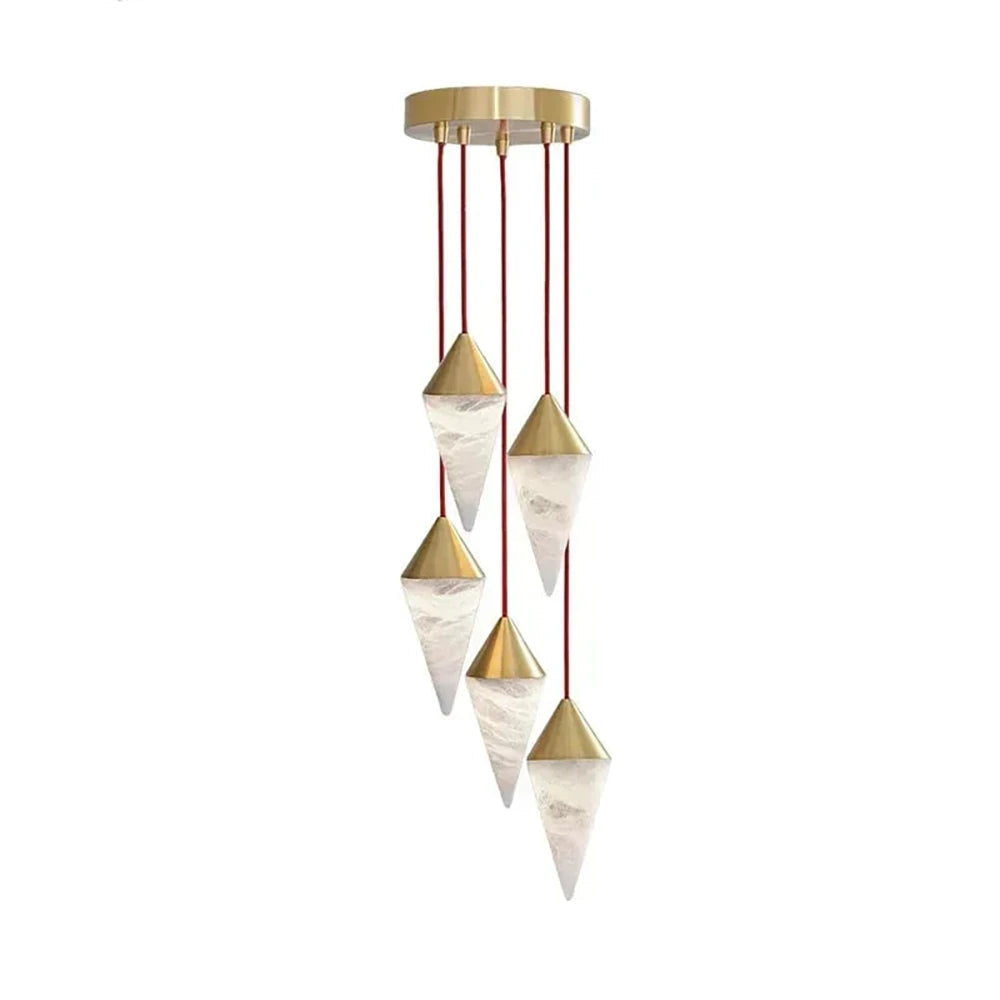 Ondine Faceted Alabaster Drop Chandelier