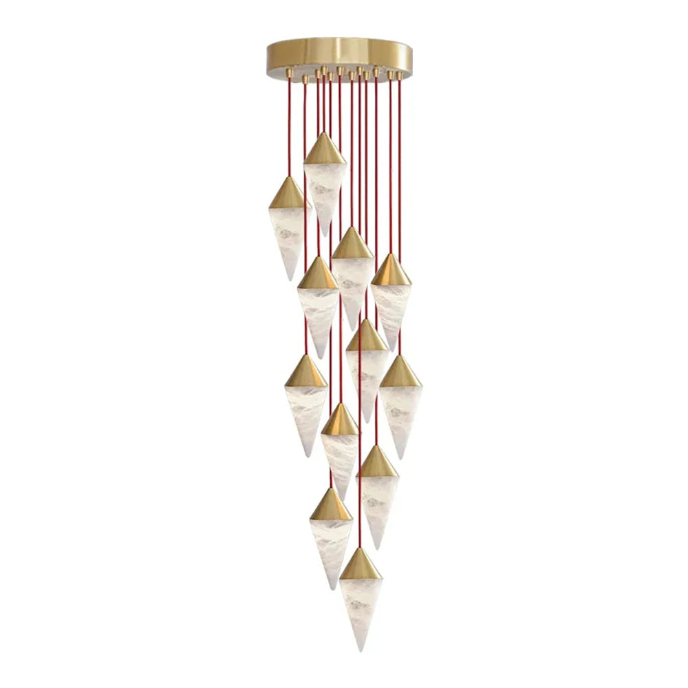 Ondine Faceted Alabaster Drop Chandelier
