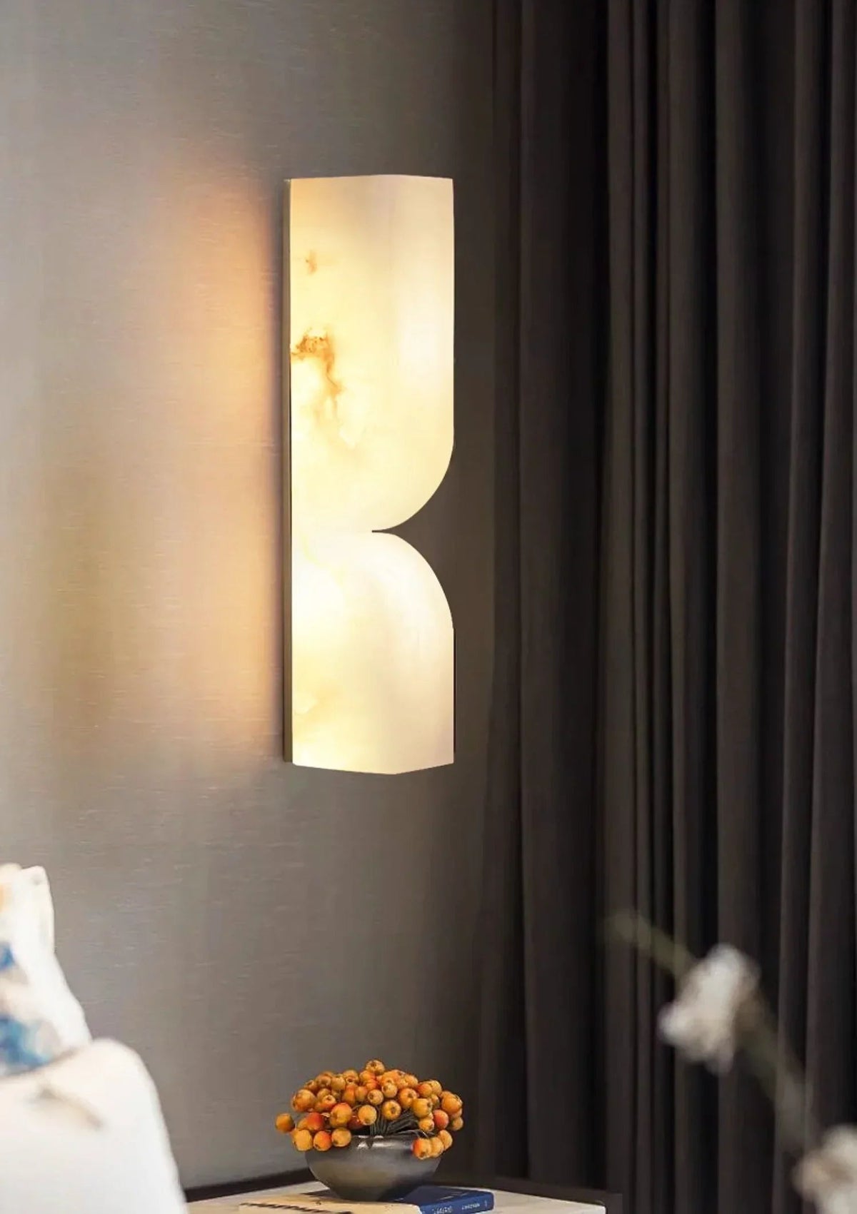 Rectangular Alabaster Essence Wall Sconce