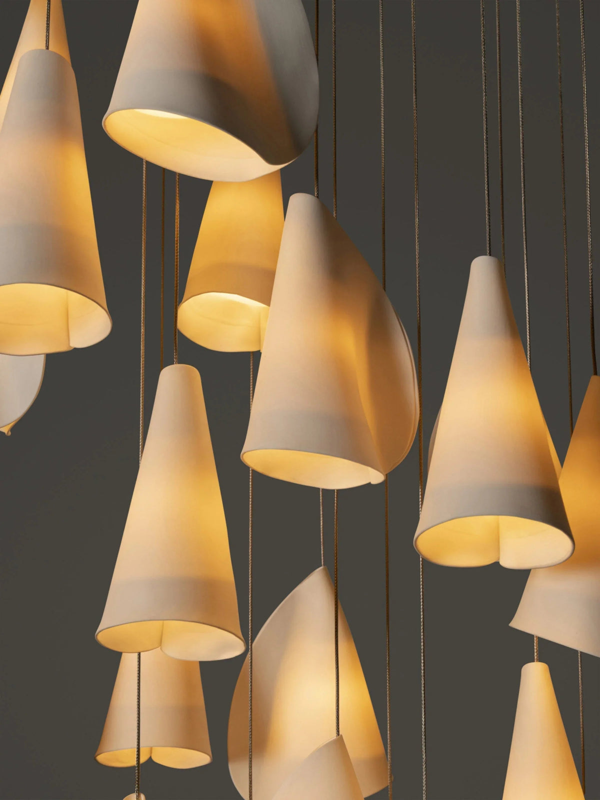 Porcelain Cascade Cluster Pendant Light
