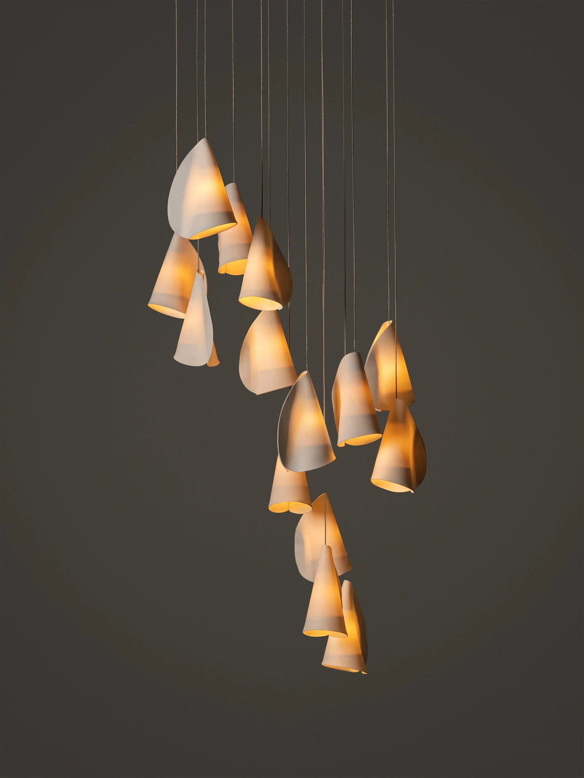 Porcelain Cascade Cluster Pendant Light