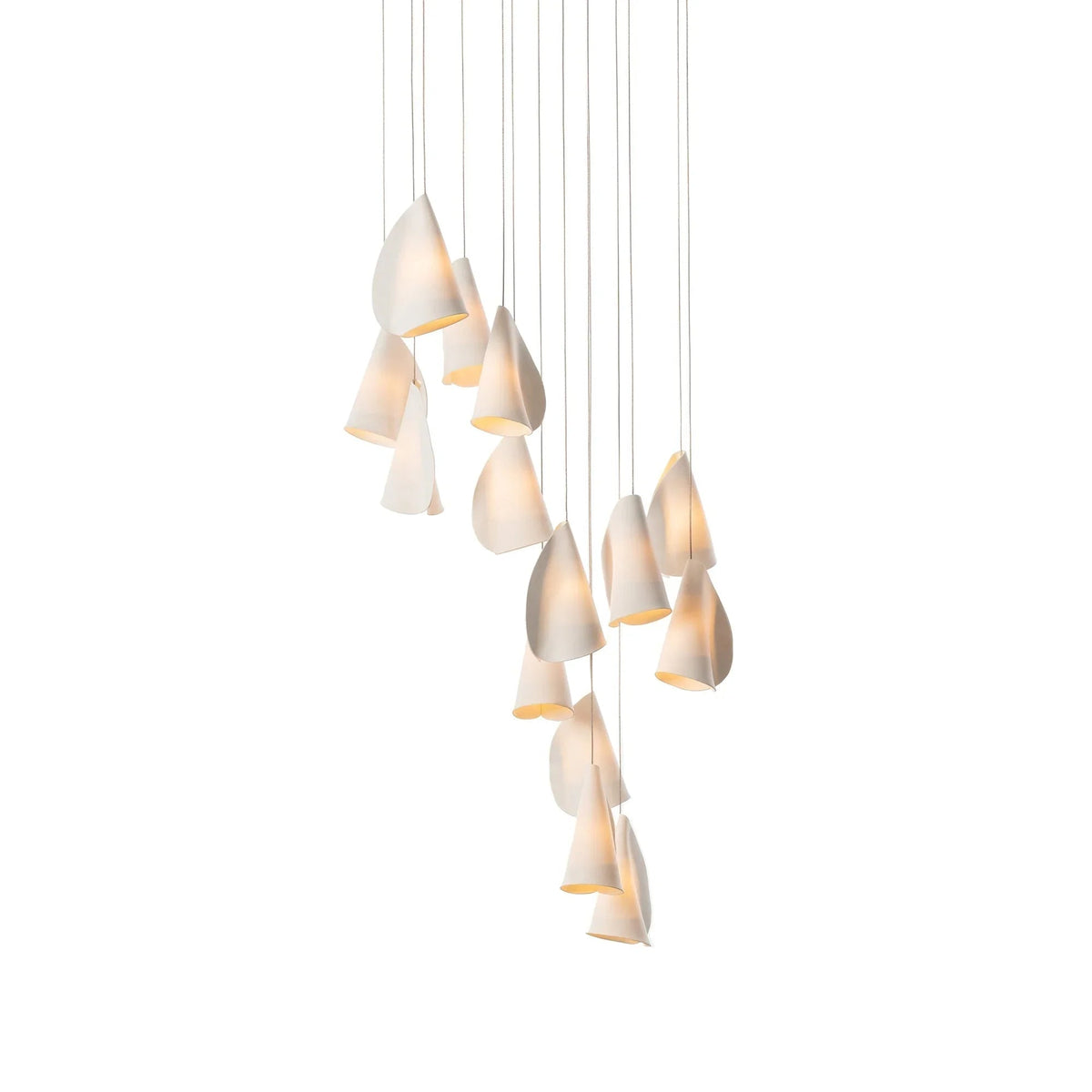 Porcelain Cascade Cluster Pendant Light