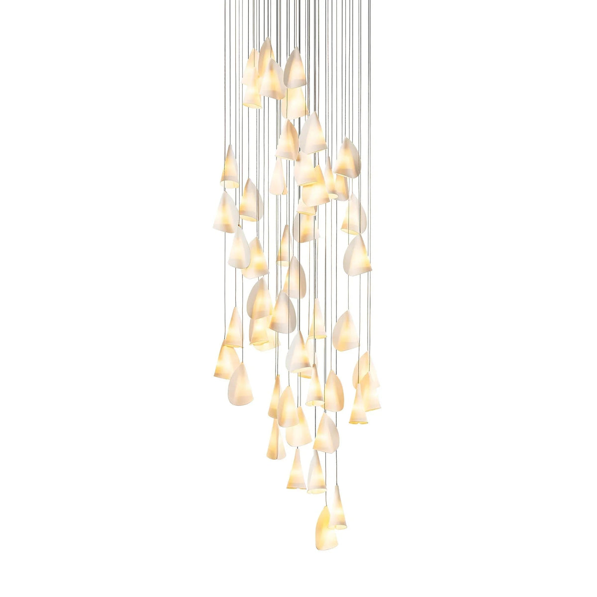 Porcelain Cascade Cluster Pendant Light