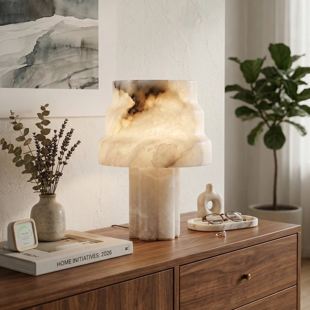 Tiered Verona Alabaster Table Lamp