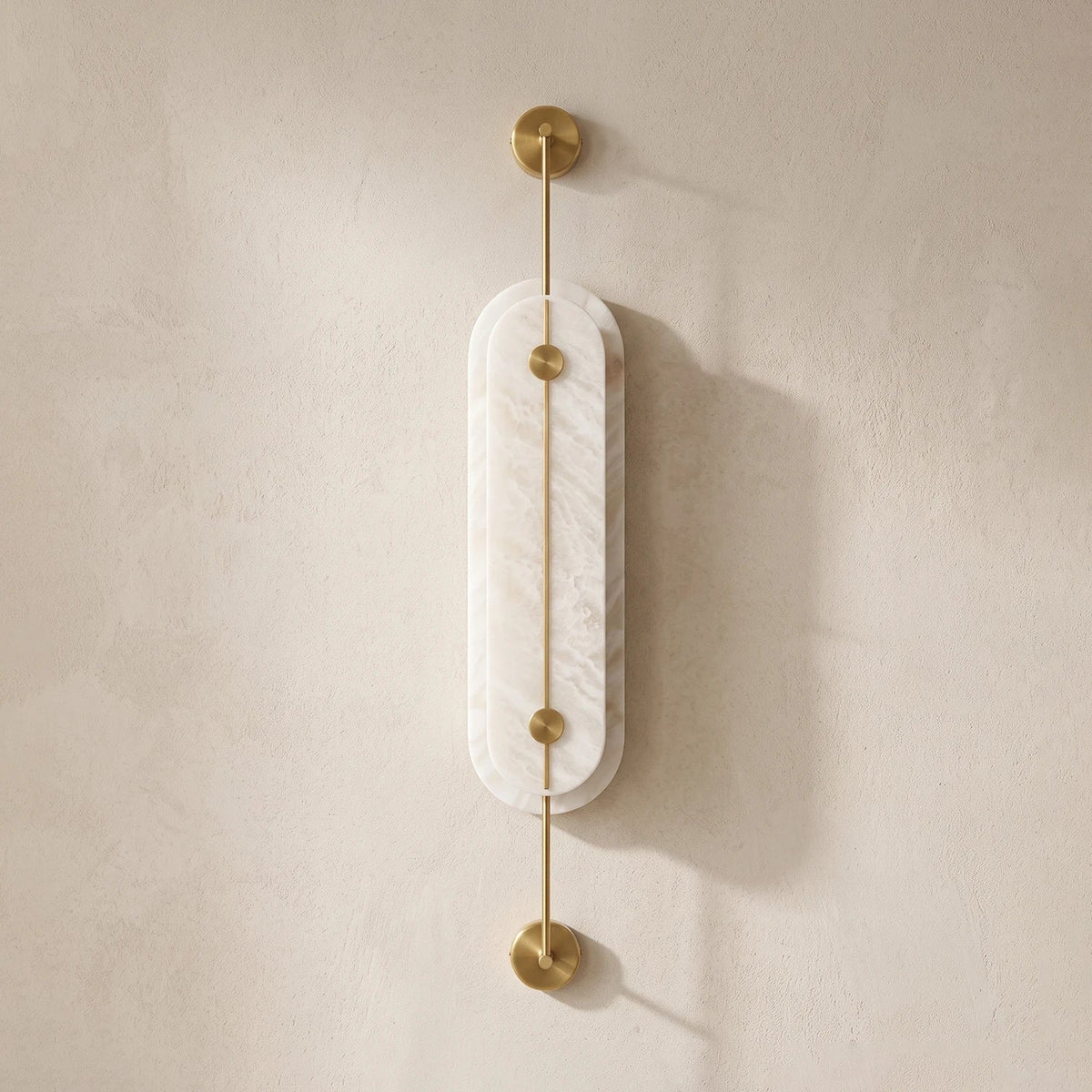 Alabaster Solvane Slender Oval Wall Sconce