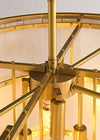 Rectangular Alabaster Tiered Round Chandelier