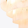 Rectangular Alabaster Tiered Round Chandelier