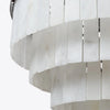 Rectangular Alabaster Tiered Round Chandelier