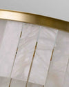 Rectangular Alabaster Tiered Round Chandelier