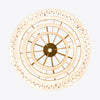 Rectangular Alabaster Tiered Round Chandelier
