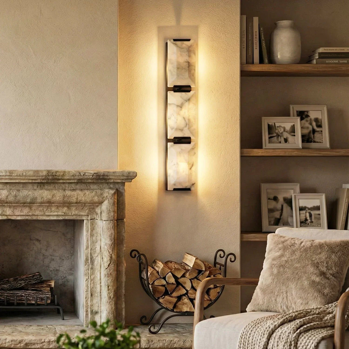 Rectangular Alabaster Wall Lamp