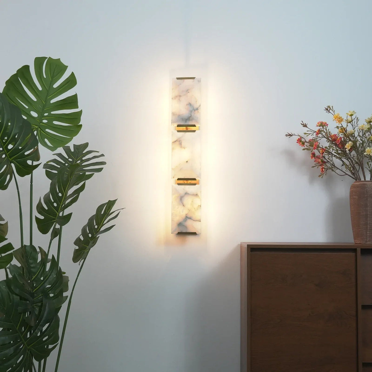 Rectangular Alabaster Wall Lamp