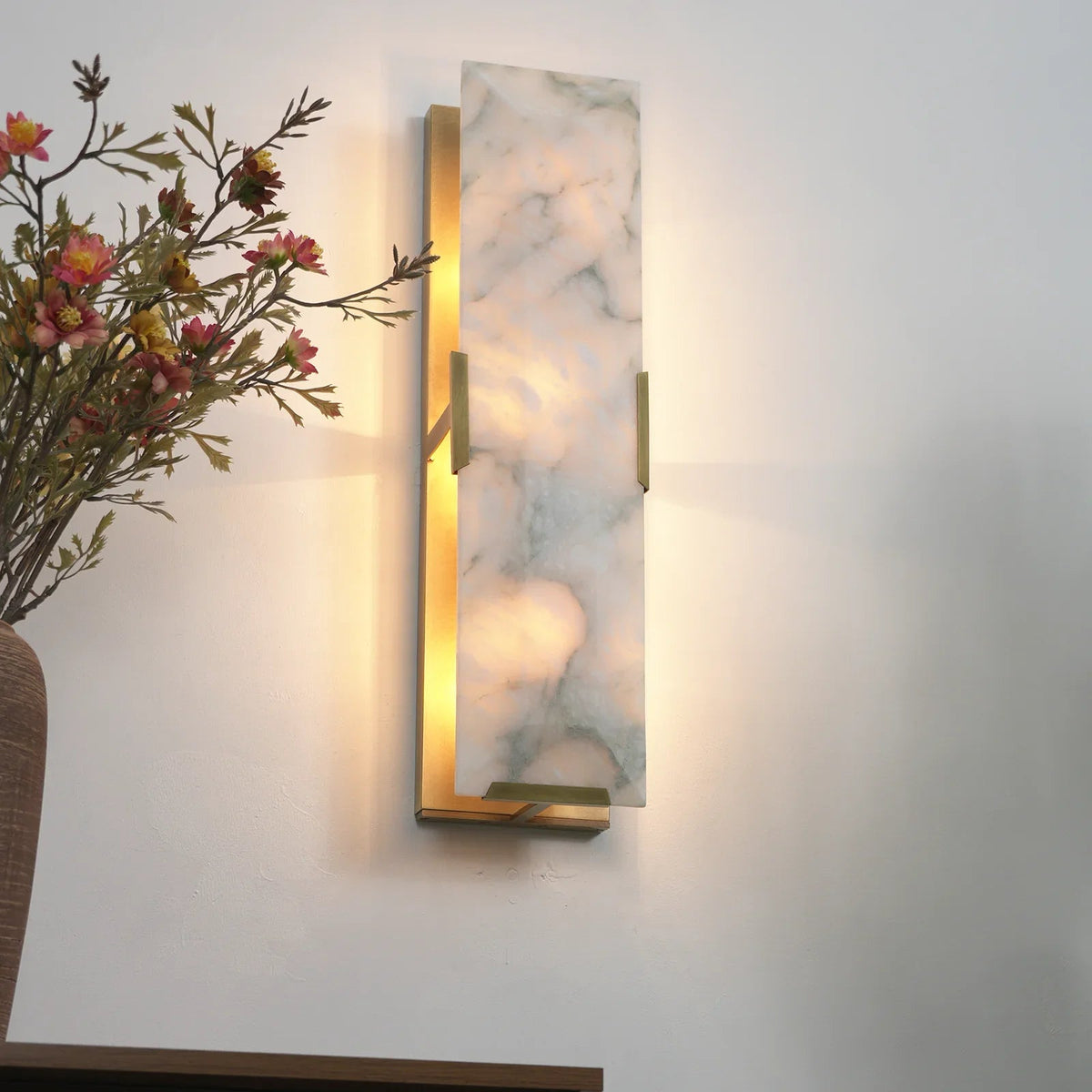 Rectangular Alabaster Wall Lamp