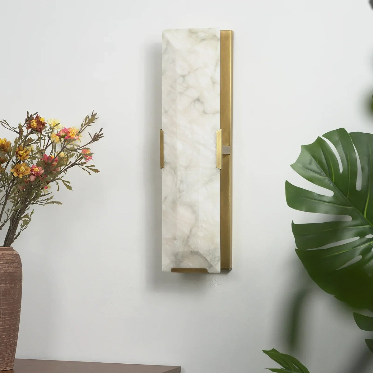 Rectangular Alabaster Wall Lamp