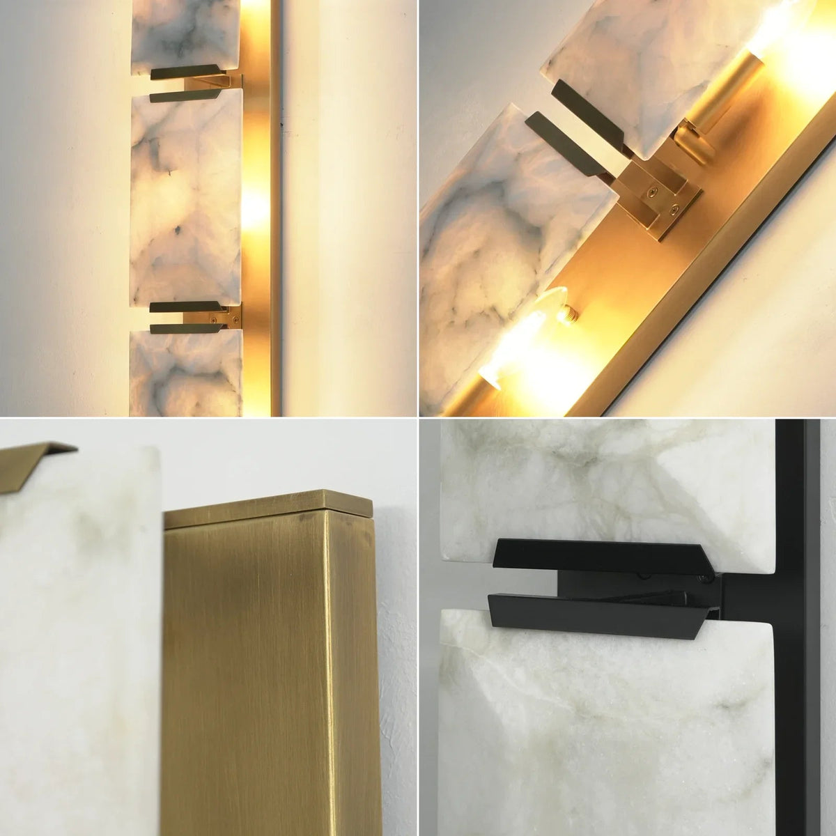 Rectangular Alabaster Wall Lamp