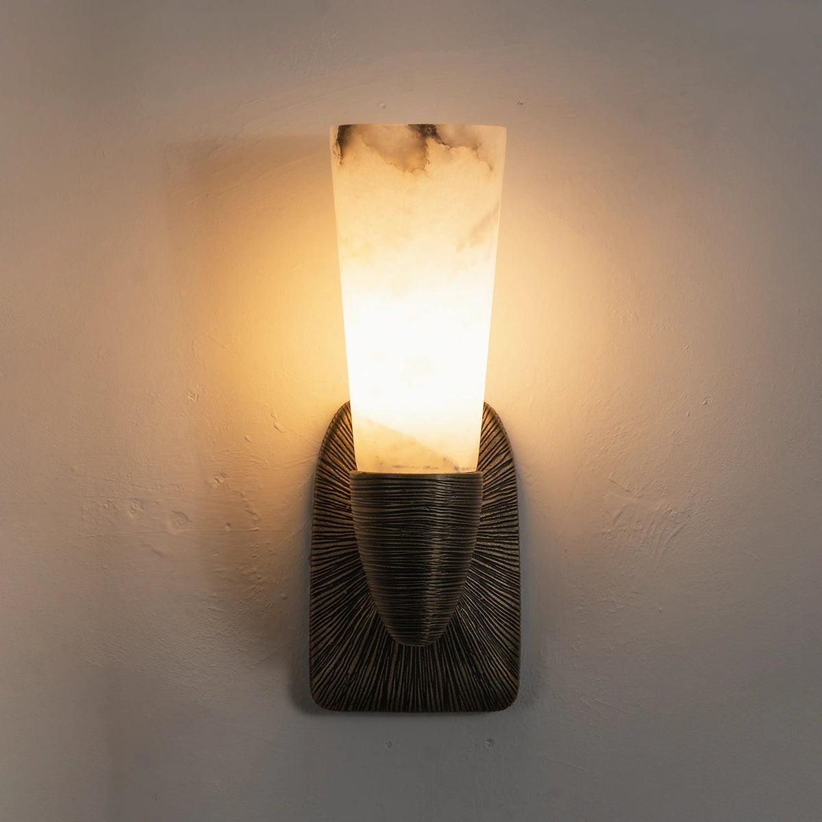 Twist Tapered Alabaster Wall Sconce
