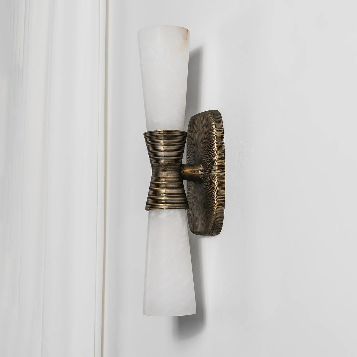 Twist Tapered Alabaster Wall Sconce