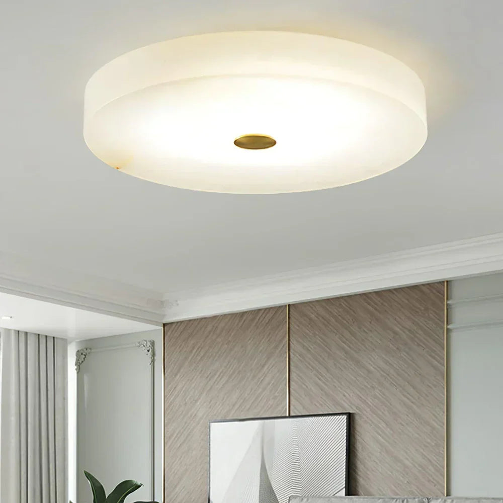 Round Sophie Alabaster Ceiling Lamp