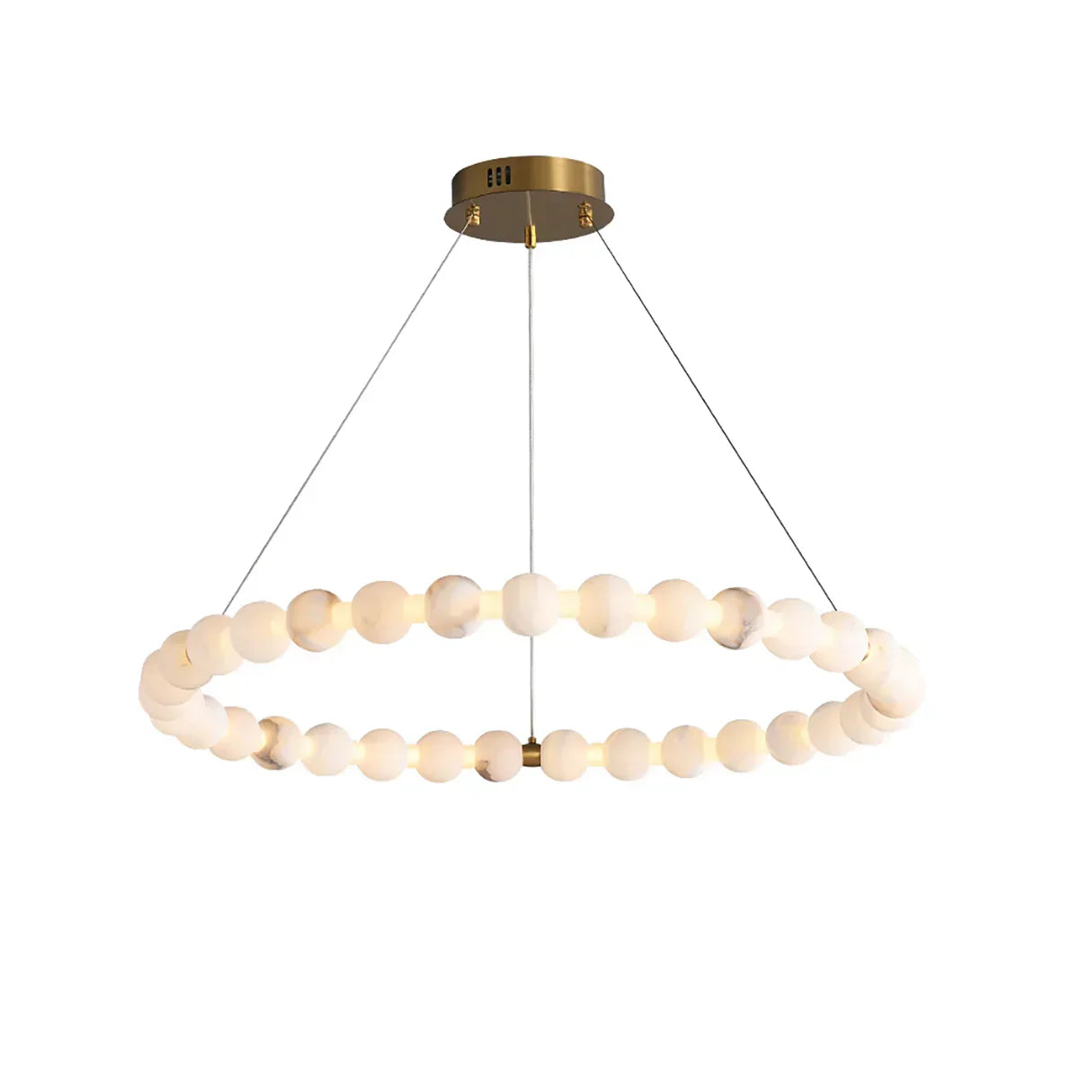 Pearl Alabaster Necklace Round Chandelier