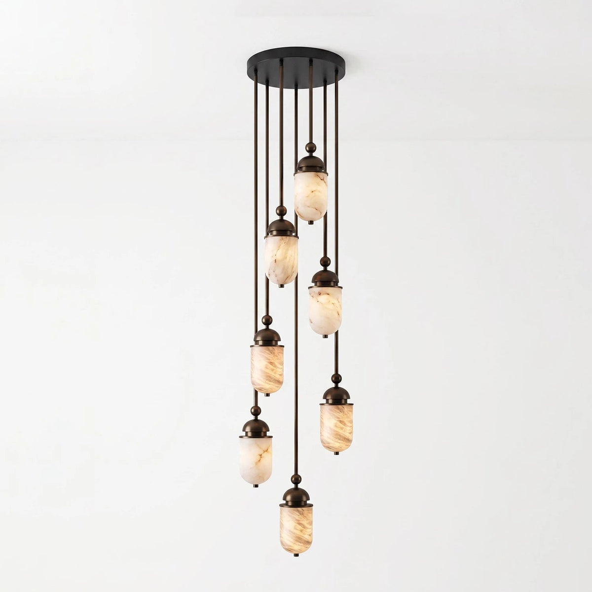 Tamsin Capsule Alabaster Rod Pendant Lamp