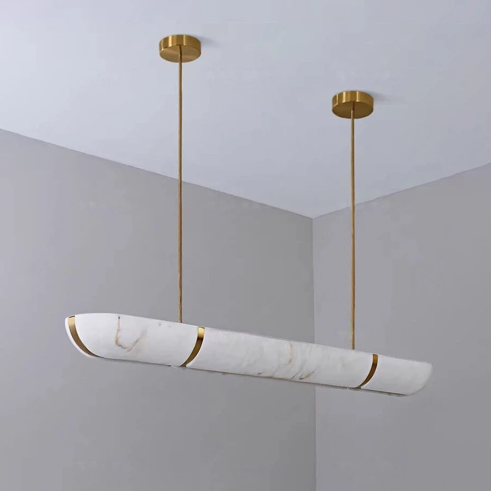 Sylvi Linear Alabaster Trough Chandelier