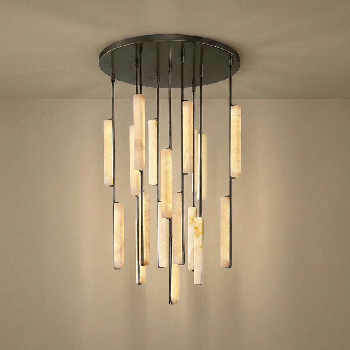 Stalactite Waterfall Linear Alabaster Chandelier