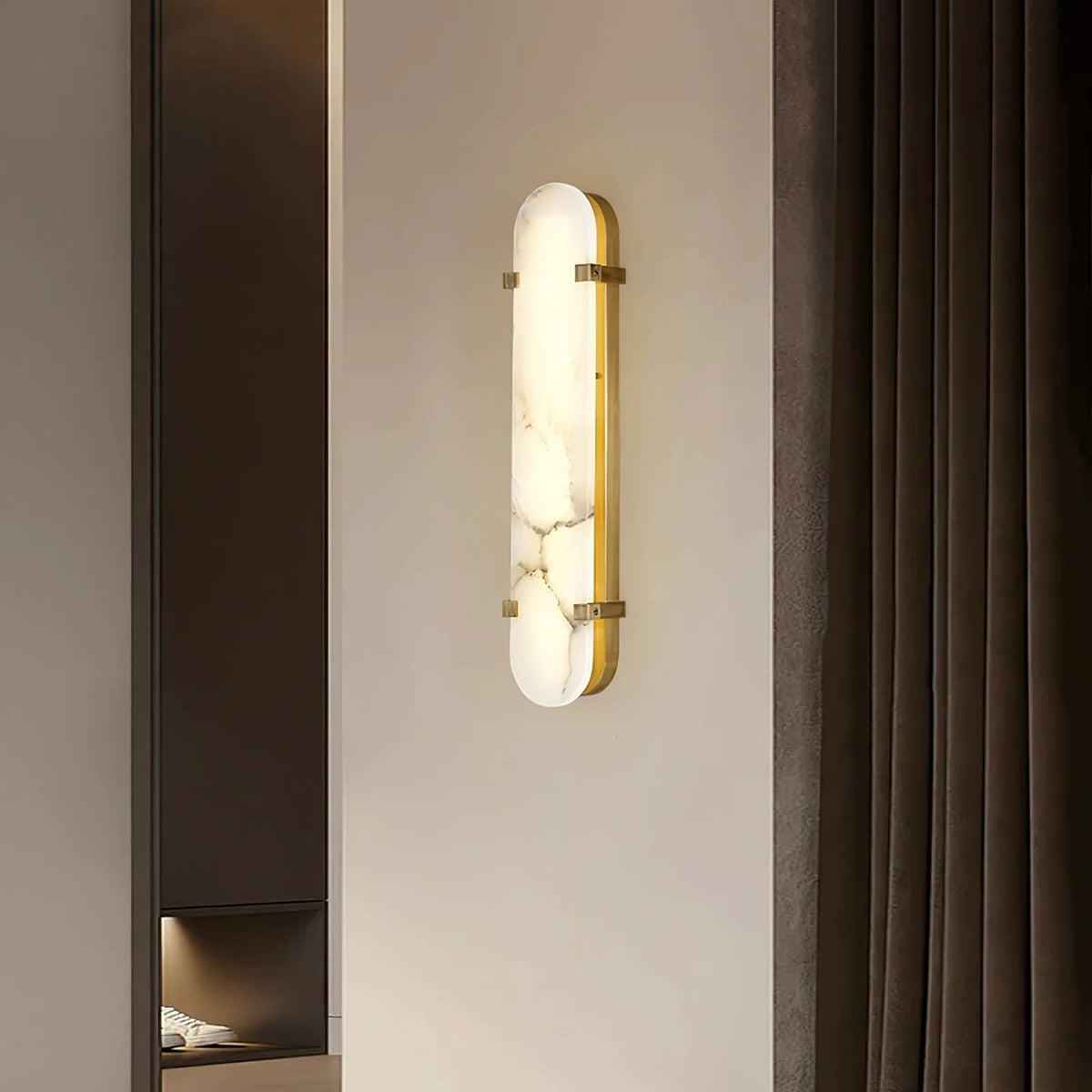 Oval Calla Alabaster Wall Sconce