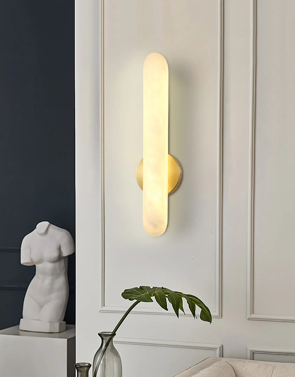Oval Alunari Alabaster Wall Sconce