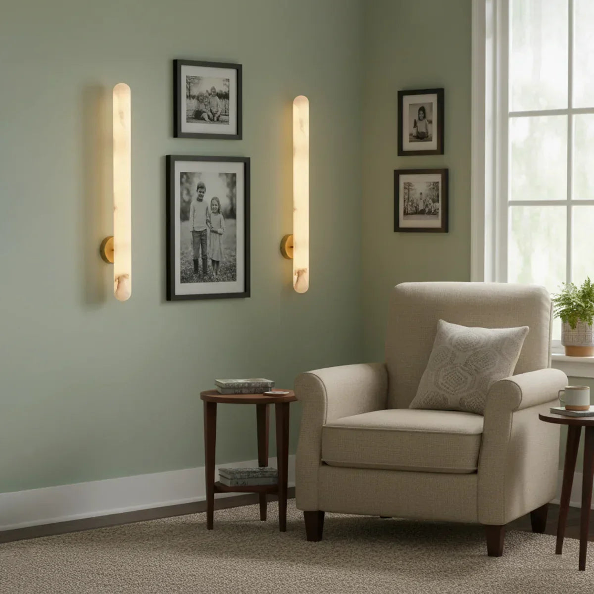 Oval Alunari Alabaster Wall Sconce