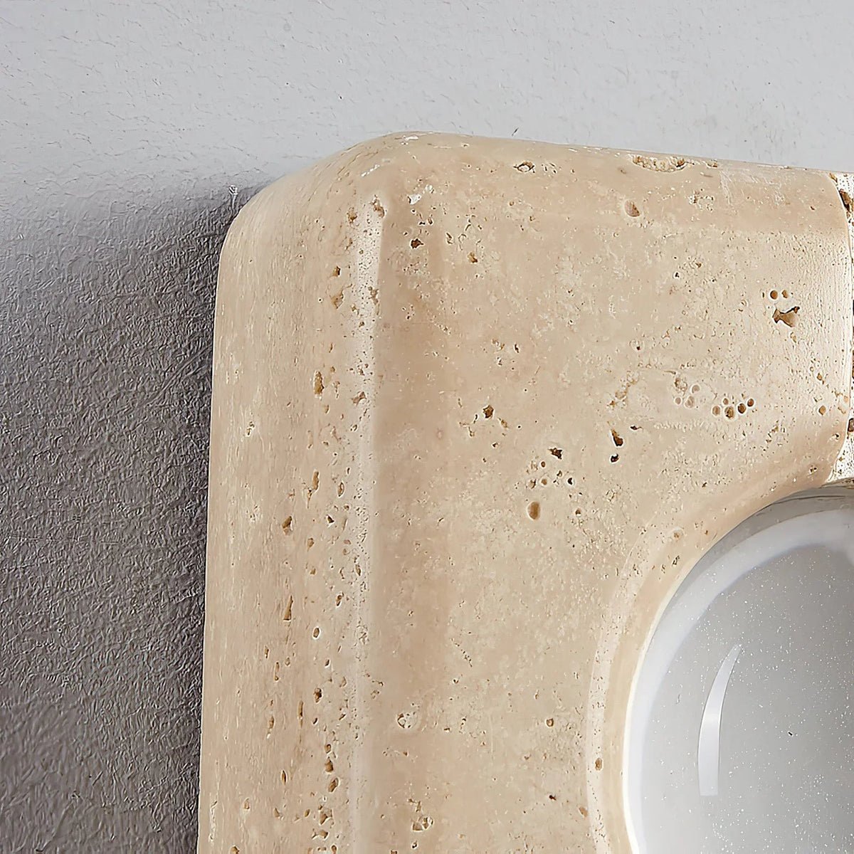 Square Camera Travertine Wall Lamp