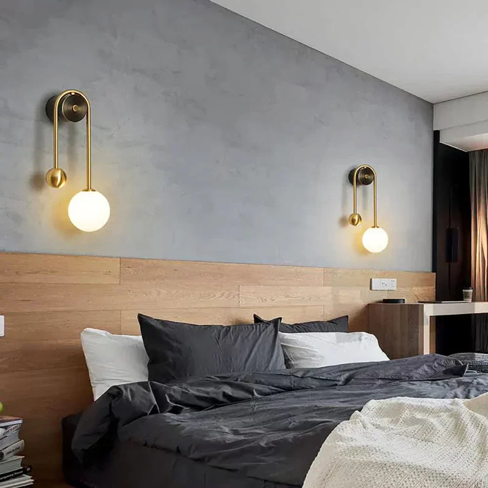 Spherical Light Luxury Wall Lamp