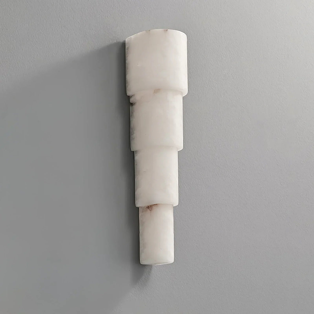 Semi Cylindrical Alba Cascade Alabaster Wall Sconce