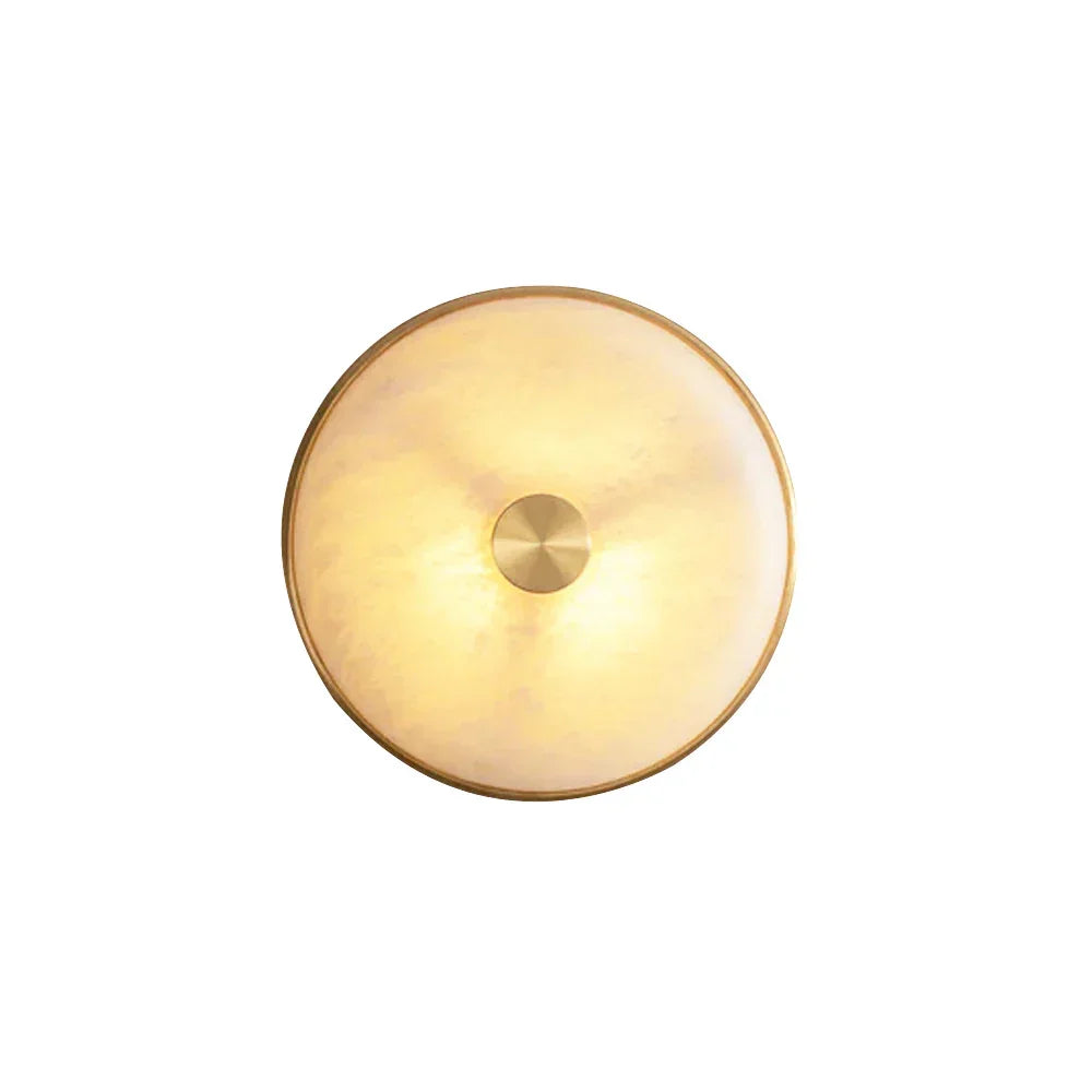 Round Beran Alabaster Wall Light