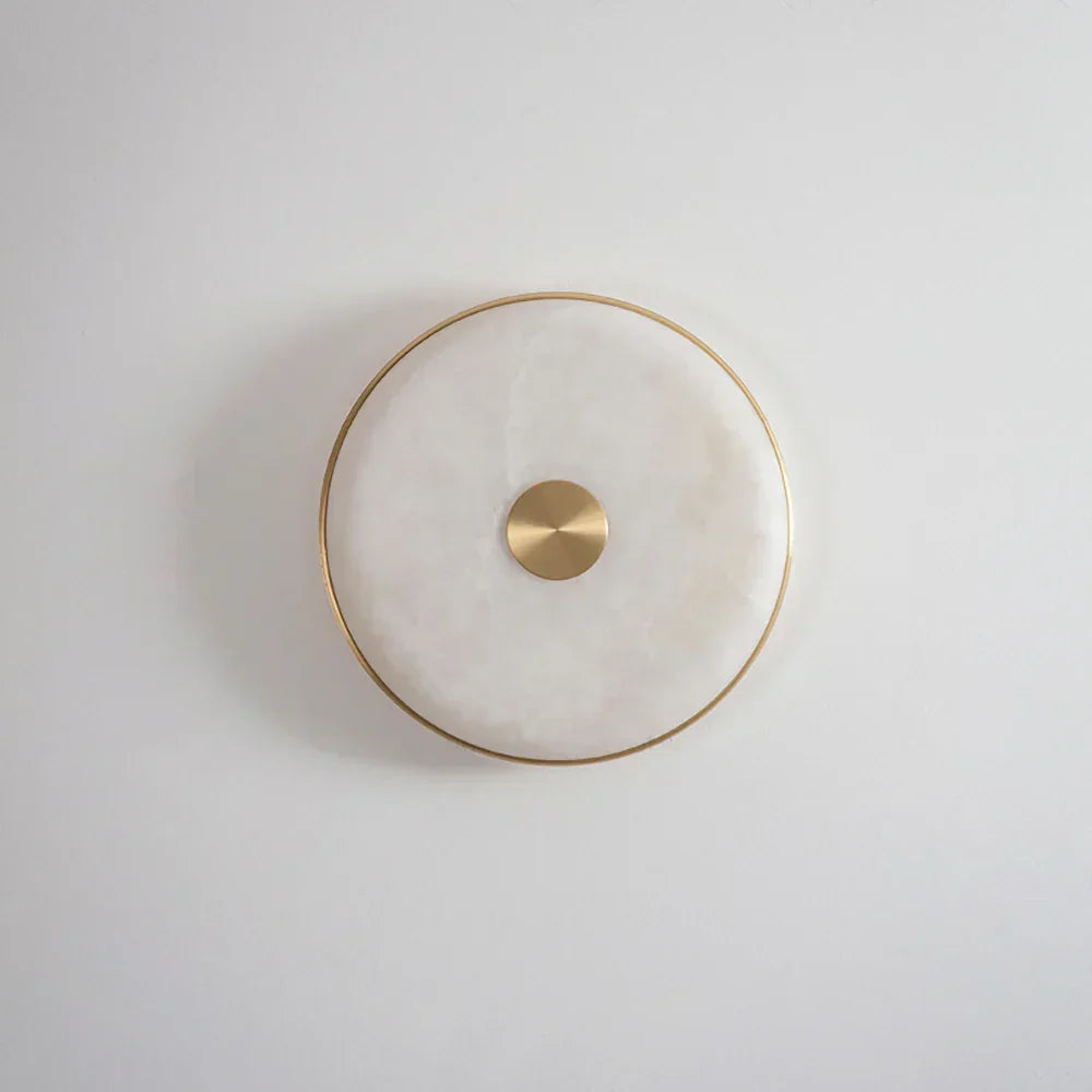 Round Beran Alabaster Wall Light