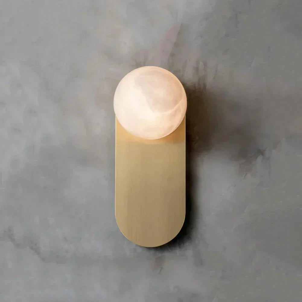Oval Adrion Alabaster Spherical Wall Light