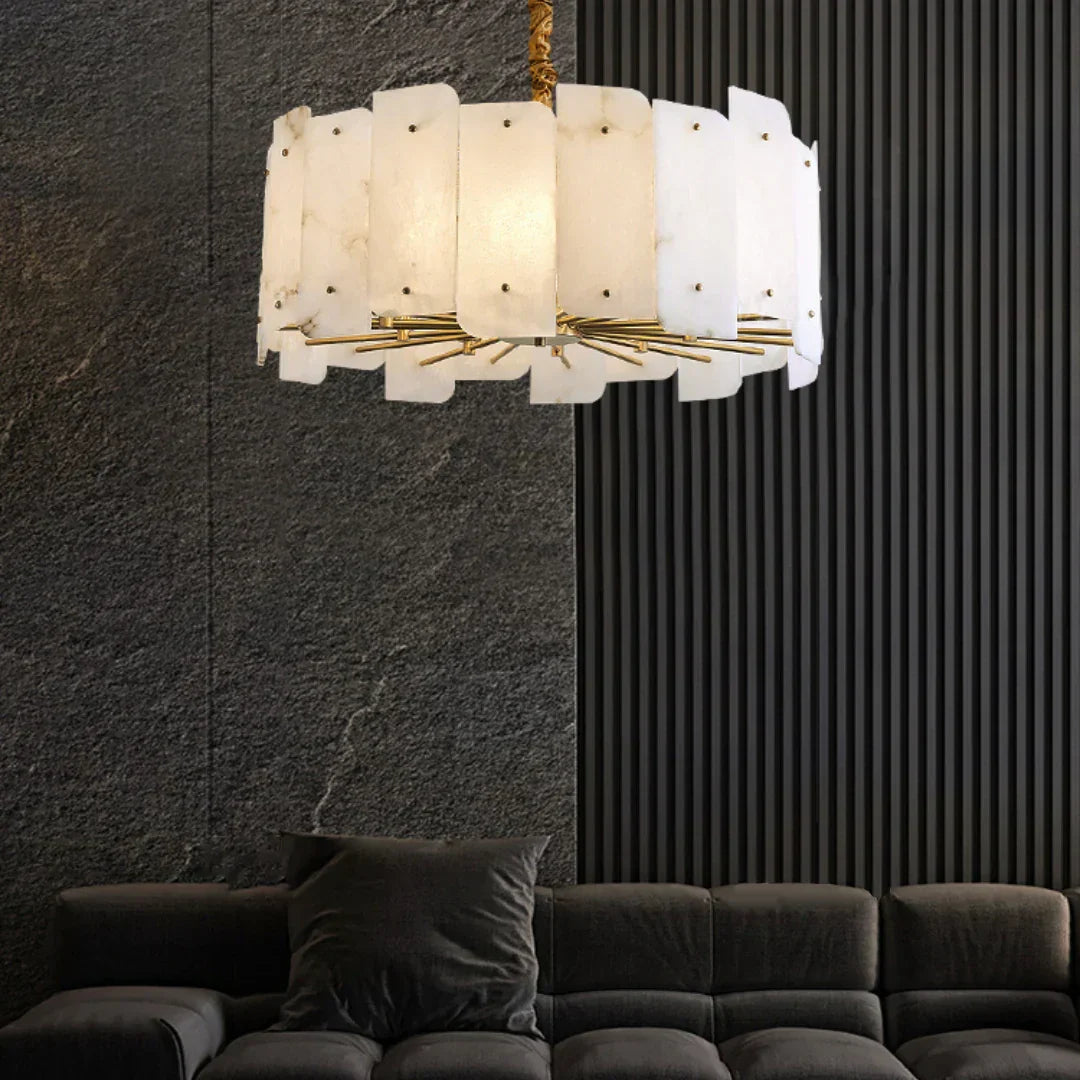 Alabaster Lorry Round Chandelier