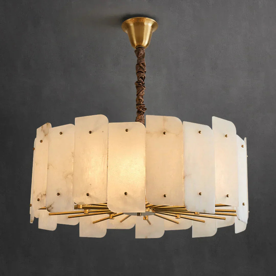 Alabaster Lorry Round Chandelier