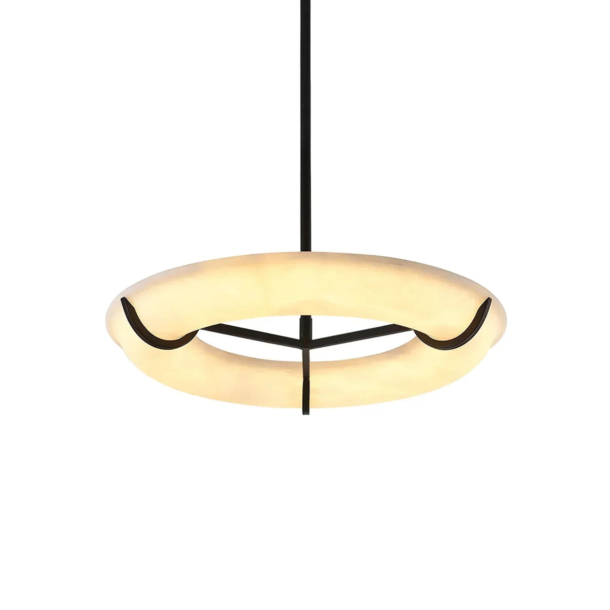 Round Carve Alabaster Pendant Light