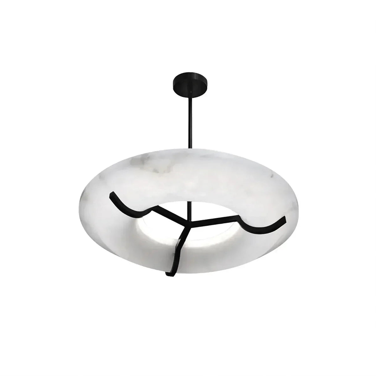 Round Carve Alabaster Pendant Light