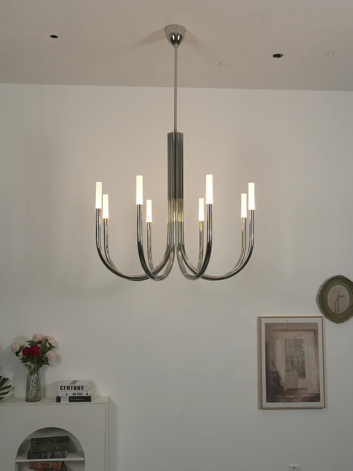 Corin Curved Arm Candle Chandelier