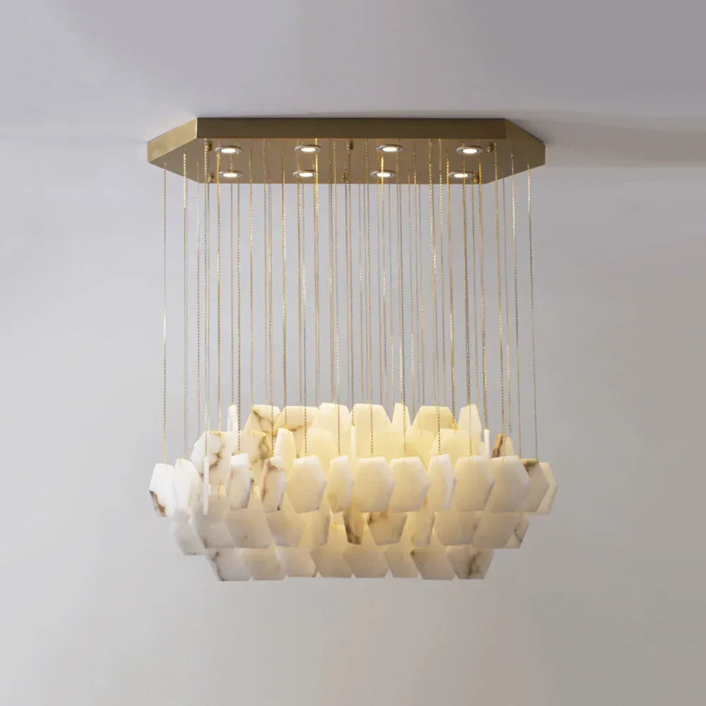 Natural Alabaster Chandelier