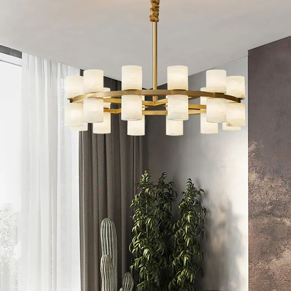 Modern Tabitha Alabaster Chandelier