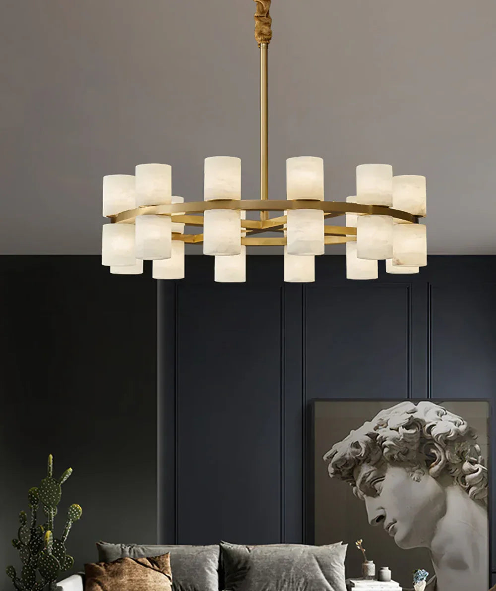 Modern Tabitha Alabaster Chandelier