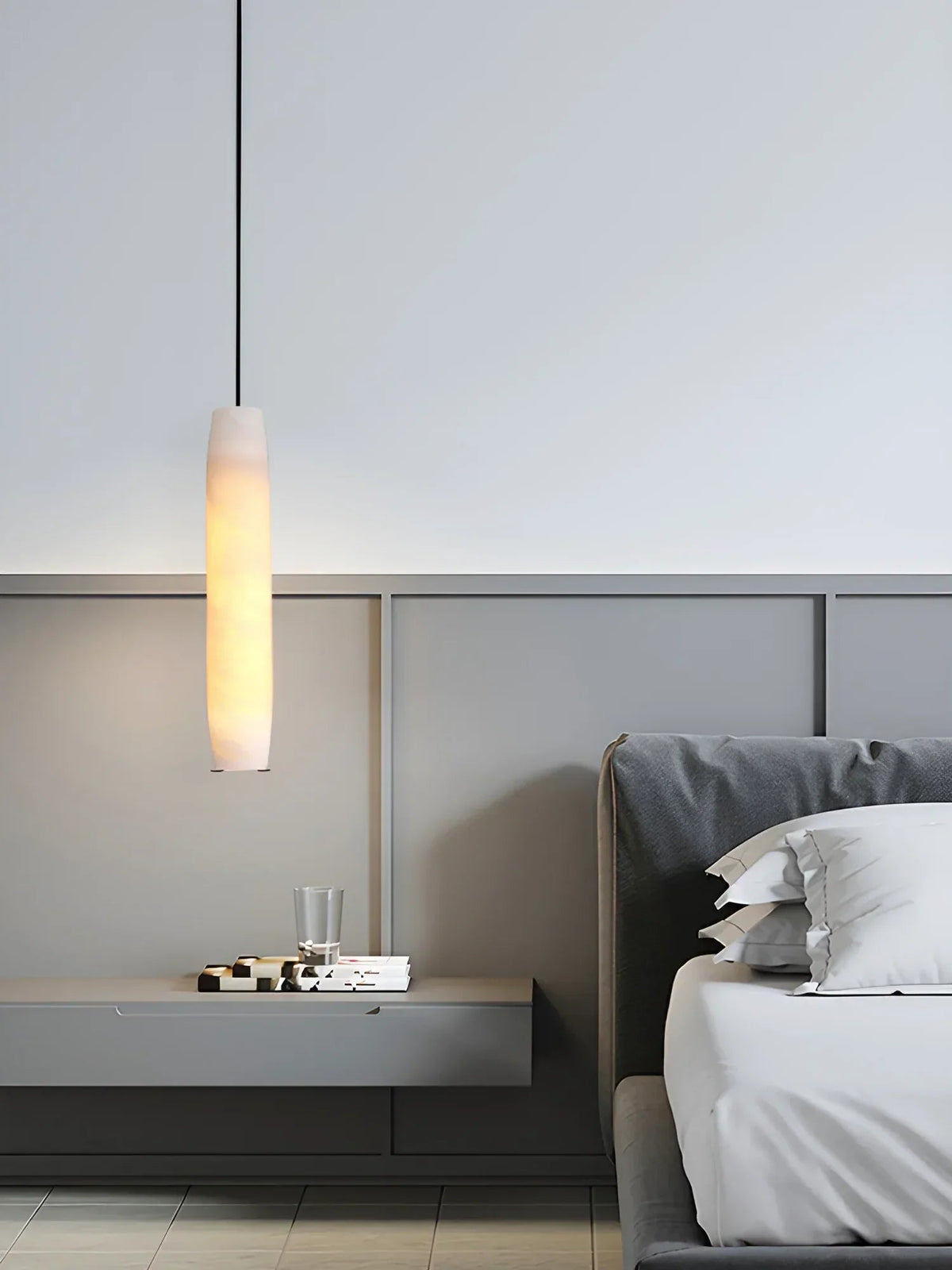 Alabaster Flute Luxury Pendant Light