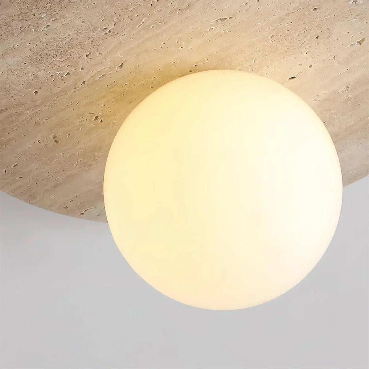 Tanner Disc Travertine Ceiling Light