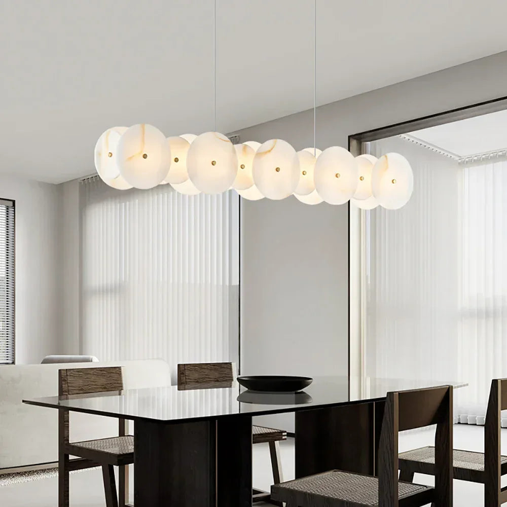 Alabaster Multiple Round Chandelier