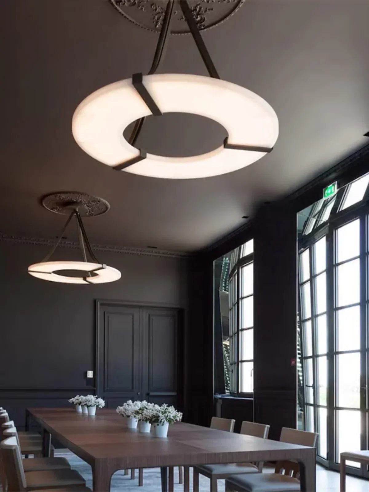 Alabaster Luxembourg Halo Chandelier