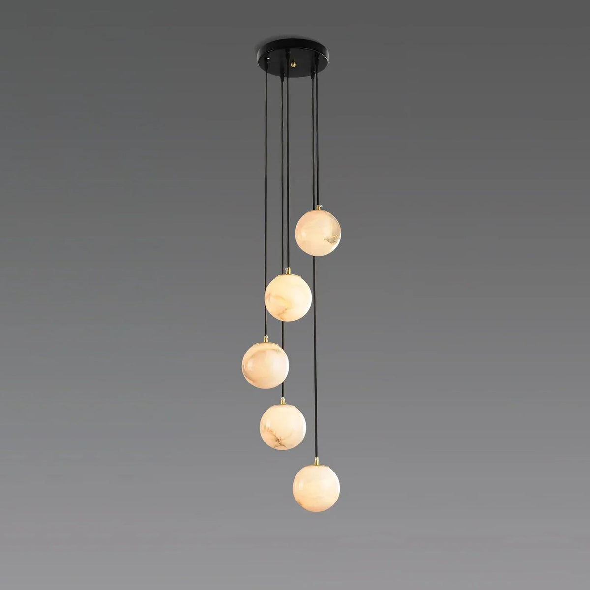 Alabaster Balls Cluster Chandelier
